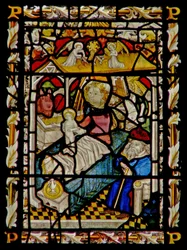 The east window depicting the Nativity