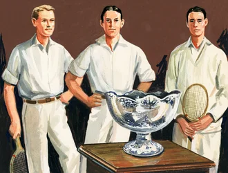 The first Davis Cup was thought up by Dwight Davis who was on the winning team