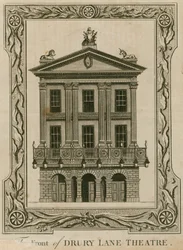 The front of Drury Lane Theatre, London
