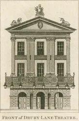 The front of Drury Lane Theatre, London