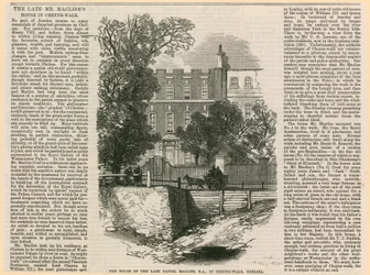 The house of Daniel Maclise in Cheyne Walk