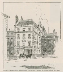 The house where Lord Randolph Churchill died