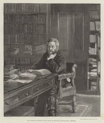 The late Mr Spurgeon in his Study at Westwood, Beulah Hill, Norwood