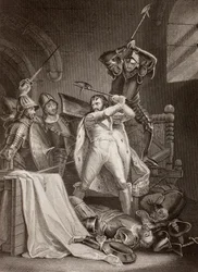 The murder of Richard II of England in Pontefract Castle in 1400
