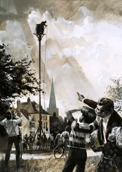 The record for sitting up a pole was held by Jim Dean of Dallas, Texas