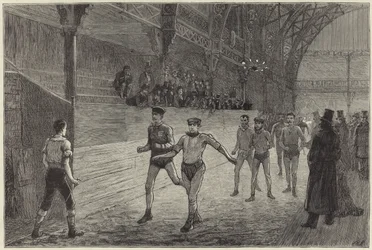 The six days pedestrian match at the Agricultural Hall