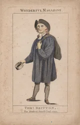 Thomas Britton: The Musical Small Coal-Man, Illustration from Wonderful Magazine, c.1764