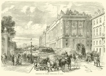 Throwing Up Street Barricades in Paris, October 1870
