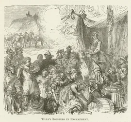 Tillys Soldiers in Encampment