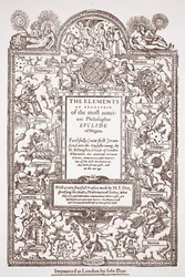Titlepage of early translation of Euclid