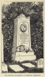 Tom Springs Monument in Norwood Cemetery