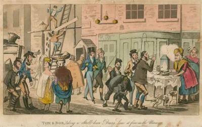 Tom and Bob taking a stroll down Drury Lane at five in the morning