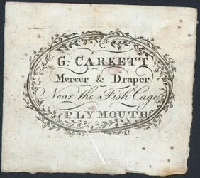 Trade card, G Carkett