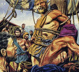 Ulysses ordered the crew to bind him hand and foot to the mast