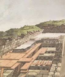 Underground Heating System for a Roman Villa in England, published 1797