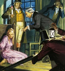 Unidentified Girl Being Held Prisoner by Group of Men