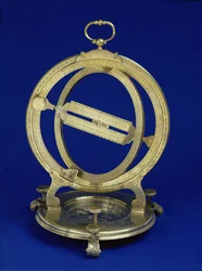 Universal Equinoctian Standing Ring Dial, probably made by Thomas Heath, c.1730
