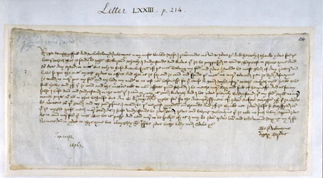 Valentine Letter from Margery Brews to John Paston III, February 1477