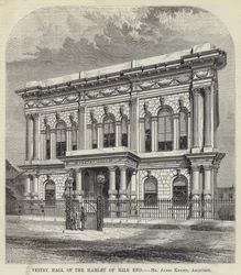 Vestry Hall of the Hamlet of Mile End (engraving)
