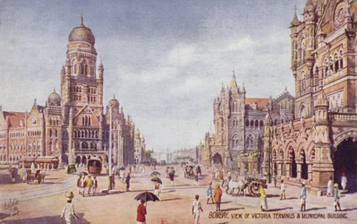 View of Victoria Terminus & Municipal Building, Bombay