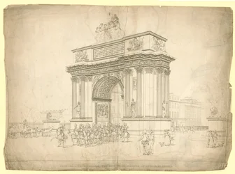 View of a Triumphal Arch Proposed to be Erected at Hyde Park Corner
