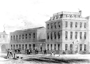 View of the East Side of Soho Square, 1850