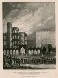 View of the Houses of Lords and Commons, Destroyed by Fire on 16 October 1834