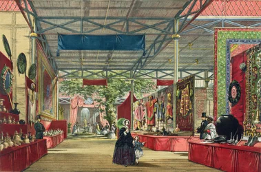 View of the India section of the Great Exhibition of 1851, from Dickinson