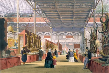 View of the India section of the Great Exhibition of 1851, from Dickinson