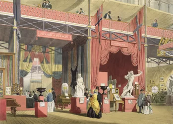 View of the Sweden, Norway and Denmark sections of the Great Exhibition of 1851, from Dickinson