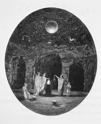 View of the ancient mysterious rites celebrated in the Mithraic cavern
