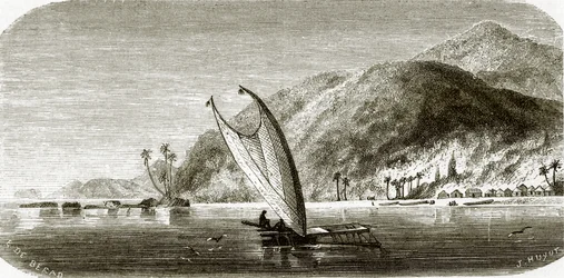 Village of Vanu, island of Vanikoro