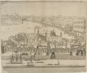 Wagons of Treasure Being Taken into Tower of London, 1744