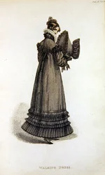 Walking dress, fashion plate from Ackermann