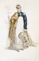 Walking dress, fashion plate from Ackermann