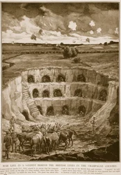 War Life in a Sandpit Behind the British Lines in the Champagne Country