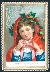 Wearing a shawl dressed-up with holly