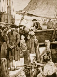 Wesley on board The Prince of Wales in 1787 bidding farewell to the Irish