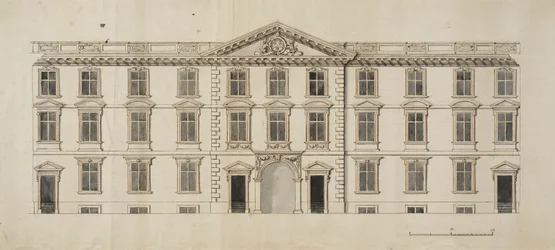 West front of the proposed new building for the Garden Quadrangle at New College, c.1680