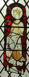 Window Chap-Ed-Confessor chapel depicting St Catherine