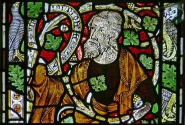 Window depicting Isaiah on the Tree of Jesse