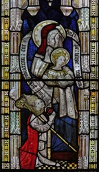 Window Ew depicting St Anne Teaching the Virgin to read