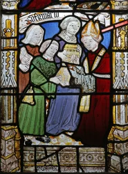 Window depicting the Seven Sacraments: Confirmation