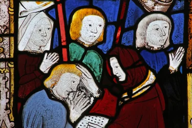 Window depicting the Seven Sacraments: Penitence