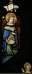Window depicting the angelic Hierarchy: Principalities