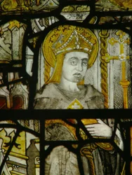 Window N4 depicting a bishop