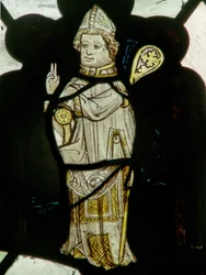 Window N4 depicting a bishop