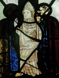 Window N4 depicting a bishop