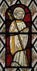 Window depicting St Peter?