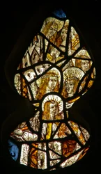 Window depicting St Ursula and some of the 11,000 virgin martyrs